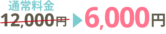 通常料金12,000円→6,000円