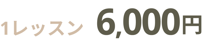 1レッスン6,000円